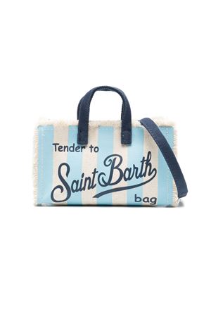 Pouch per smartphone in stile borsa tote bianco e azzurro SAINT BARTH KIDS | PHONE00102689L
